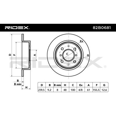 Brake Disc RIDEX 82B0681 82B0681 - photo 7