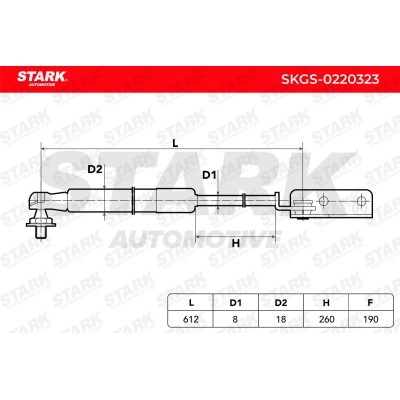 Gas Spring, boot-/cargo area Stark SKGS-0220323 SKGS-0220323 - photo 5