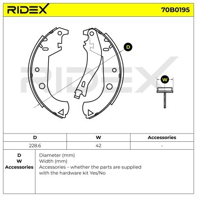 Brake Pads Set RIDEX 70B0195 70B0195 - photo 3