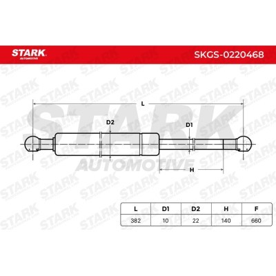 Gas Spring, boot-/cargo area Stark SKGS-0220468 SKGS-0220468 - photo 6