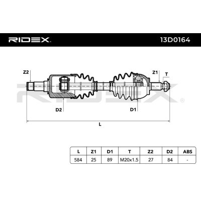 Drive Shaft RIDEX 13D0164 13D0164 - photo 6