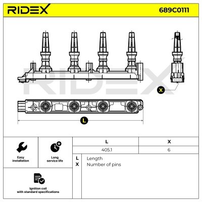 Ignition Coil RIDEX 689C0111 689C0111 - photo 4