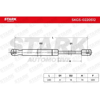 Gas Spring, boot-/cargo area Stark SKGS-0220512 SKGS-0220512 - photo 5
