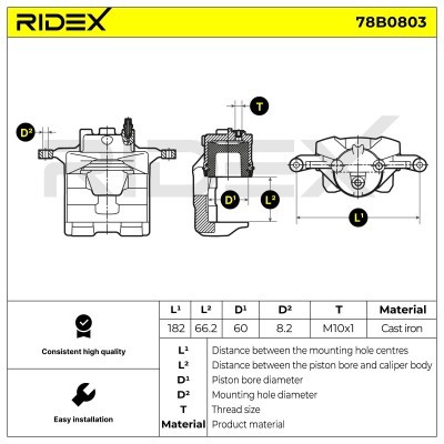 Brake Caliper RIDEX 78B0803 78B0803 - photo 7