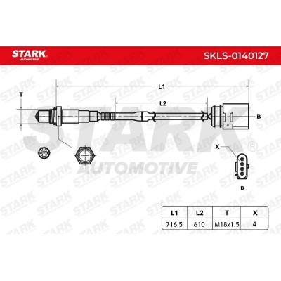 Lambda (Oxygen) Sensor Stark SKLS-0140127 SKLS-0140127 - photo 3