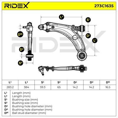 Control Arm RIDEX 273C1635 273C1635 - photo 6