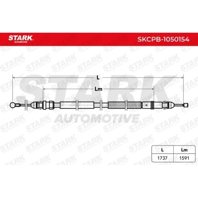 Cable Pull, Parking Brake Stark SKCPB-1050154 SKCPB-1050154 - photo 6
