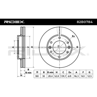 Brake Disc RIDEX 82B0784 82B0784 - photo 3