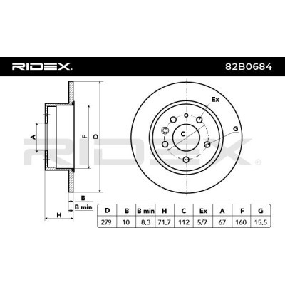 Brake Disc RIDEX 82B0684 82B0684 - photo 7
