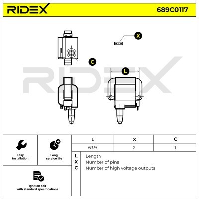 Ignition Coil RIDEX 689C0117 689C0117 - photo 4