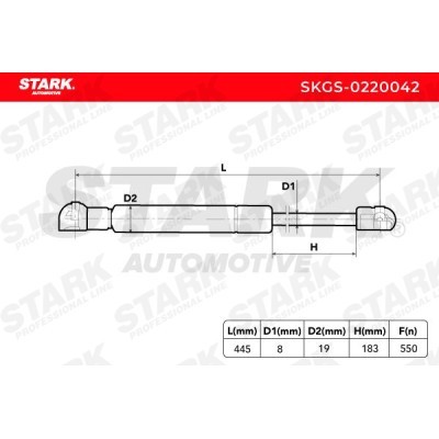 Gas Spring, boot-/cargo area Stark SKGS-0220042 SKGS-0220042 - photo 6