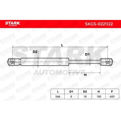 Gas Spring, boot-/cargo area Stark SKGS-0221122 SKGS-0221122 - photo 7