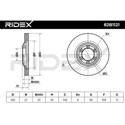 Brake Disc RIDEX 82B1121 82B1121 - photo 8