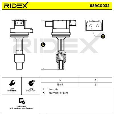 Ignition Coil RIDEX 689C0032 689C0032 - photo 6