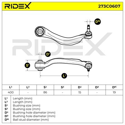 Control Arm RIDEX 273C0607 273C0607 - photo 4