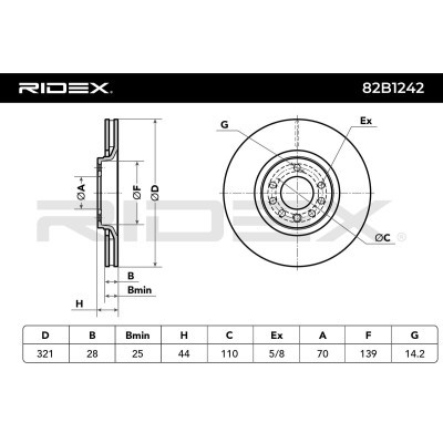 Brake Disc RIDEX 82B1242 82B1242 - photo 6