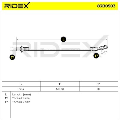 Brake Hose RIDEX 83B0503 83B0503 - photo 6
