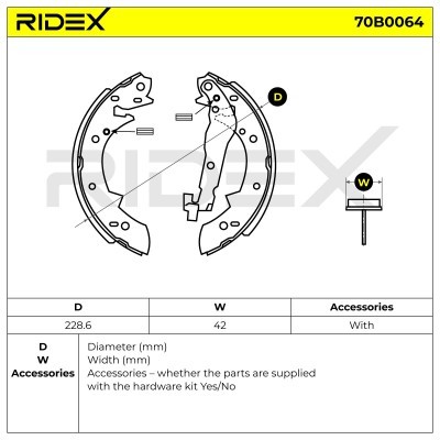 Brake Pads Set RIDEX 70B0064 70B0064 - photo 2