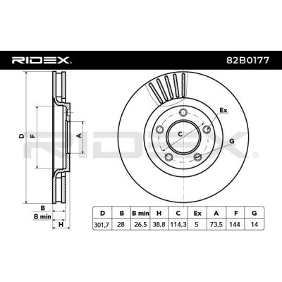 Brake Disc RIDEX 82B0177 82B0177 - photo 7