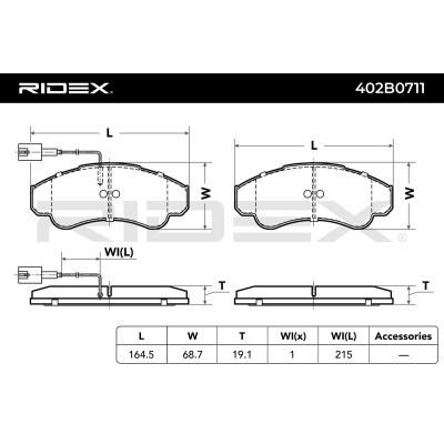 Brake Pads Set RIDEX 402B0711 402B0711 - photo 4