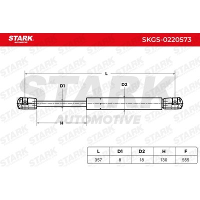Gas Spring, boot-/cargo area Stark SKGS-0220573 SKGS-0220573 - photo 5