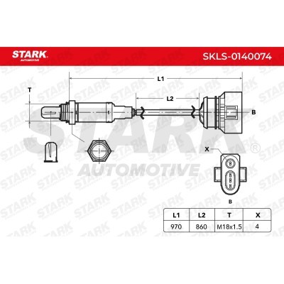 Lambda (Oxygen) Sensor Stark SKLS-0140074 SKLS-0140074 - photo 3
