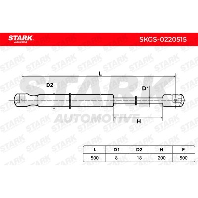 Gas Spring, boot-/cargo area Stark SKGS-0220515 SKGS-0220515 - photo 5