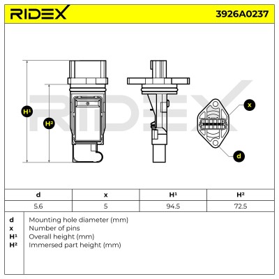 Air Mass Sensor RIDEX 3926A0237 3926A0237 - photo 6