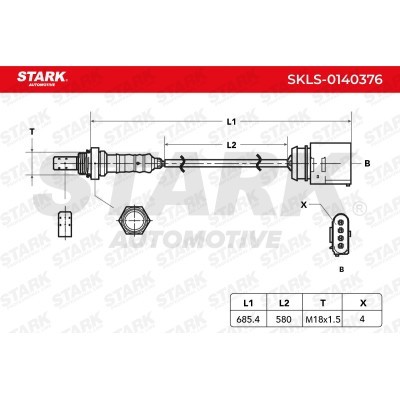Lambda (Oxygen) Sensor Stark SKLS-0140376 SKLS-0140376 - photo 10