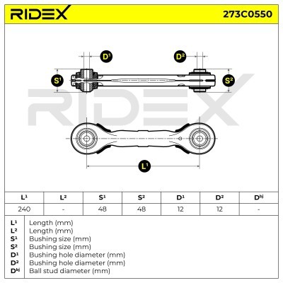 Control Arm RIDEX 273C0550 273C0550 - photo 6