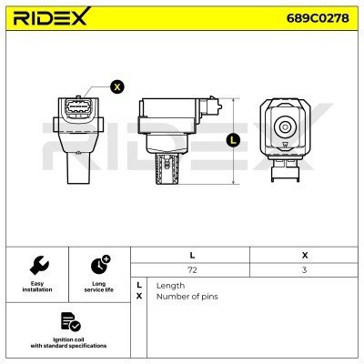 Ignition Coil RIDEX 689C0278 689C0278 - photo 2