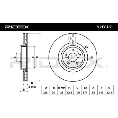 Brake Disc RIDEX 82B1161 82B1161 - photo 3