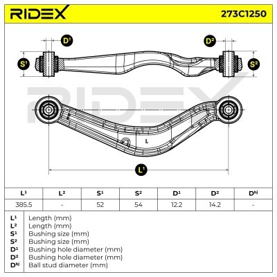Control Arm RIDEX 273C1250 273C1250 - photo 7