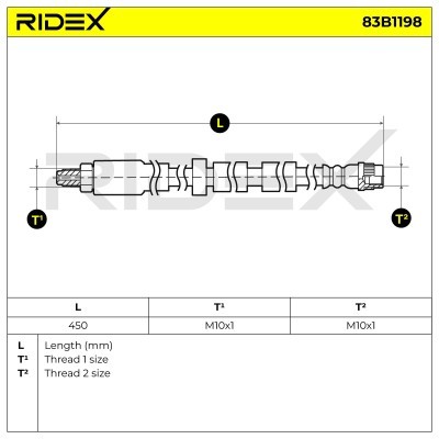 Brake Hose RIDEX 83B1198 83B1198 - photo 7