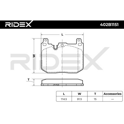 Brake Pads Set RIDEX 402B1151 402B1151 - photo 7