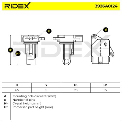 Air Mass Sensor RIDEX 3926A0124 3926A0124 - photo 6
