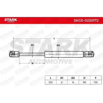 Gas Spring, boot-/cargo area Stark SKGS-0220172 SKGS-0220172 - photo 3
