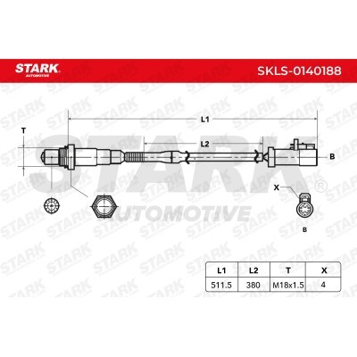 Lambda (Oxygen) Sensor Stark SKLS-0140188 SKLS-0140188 - photo 6