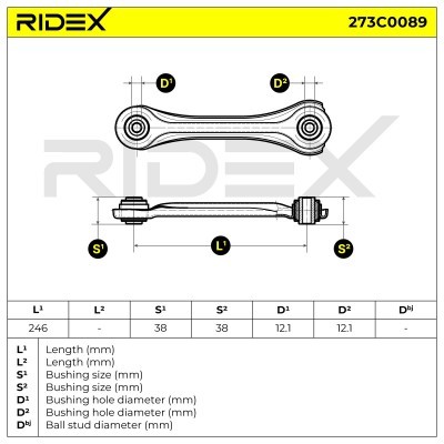 Control Arm RIDEX 273C0089 273C0089 - photo 4