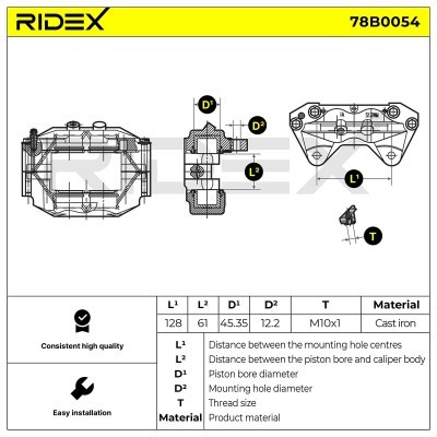 Brake Caliper RIDEX 78B0054 78B0054 - photo 4
