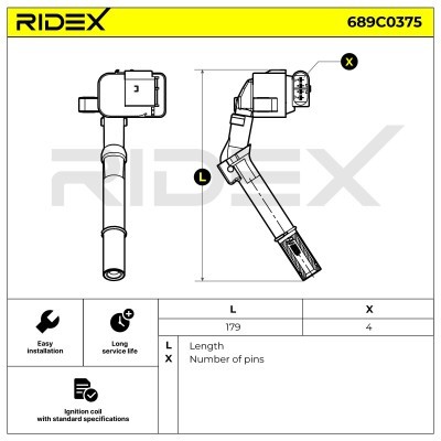 Ignition Coil RIDEX 689C0375 689C0375 - photo 7