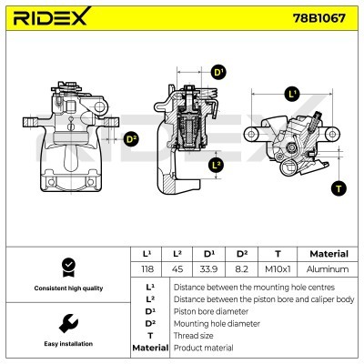 Brake Caliper RIDEX 78B1067 78B1067 - photo 6