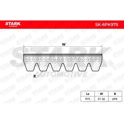 V-Ribbed Belt Stark SK-6PK975 SK-6PK975 - photo 6