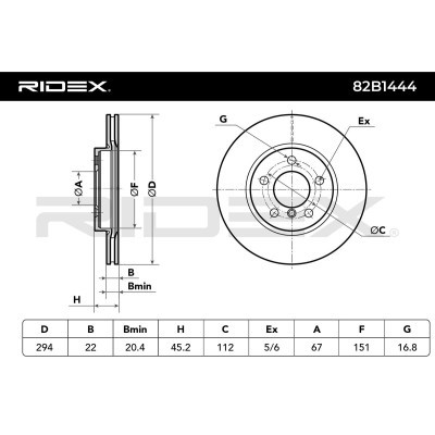 Brake Disc RIDEX 82B1444 82B1444 - photo 7