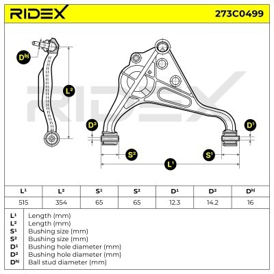 Control Arm RIDEX 273C0499 273C0499 - photo 10