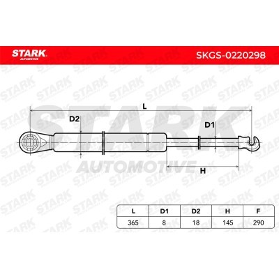 Gas Spring, boot-/cargo area Stark SKGS-0220298 SKGS-0220298 - photo 5