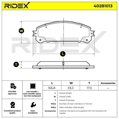 Brake Pads Set RIDEX 402B1013 402B1013 - photo 6