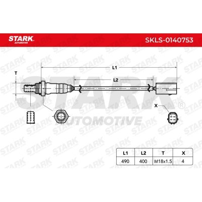Lambda (Oxygen) Sensor Stark SKLS-0140753 SKLS-0140753 - photo 6