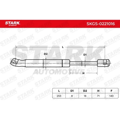 Gas Spring, boot-/cargo area Stark SKGS-0221016 SKGS-0221016 - photo 6