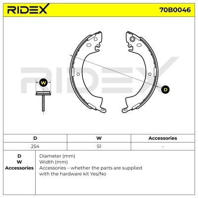 Brake Pads Set RIDEX 70B0046 70B0046 - photo 3